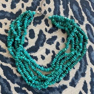 Turquoise five strand necklace